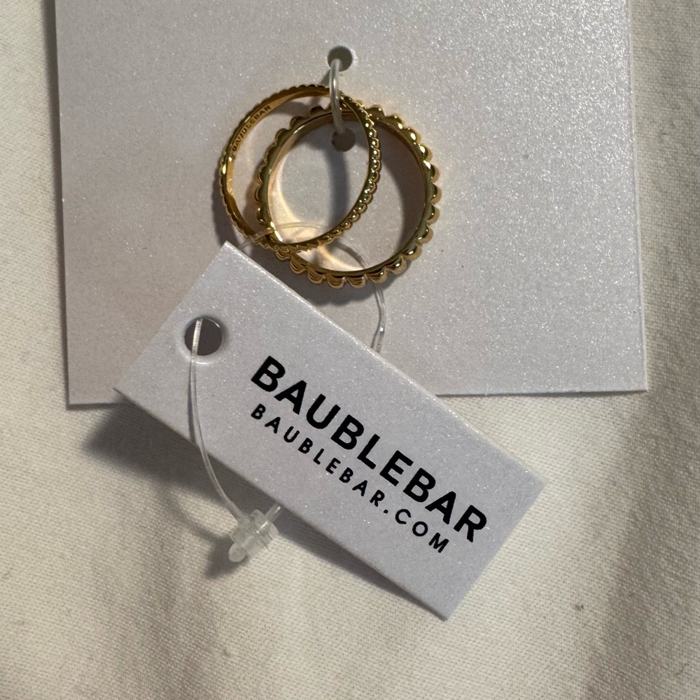 BaubleBar Gold Ring Set